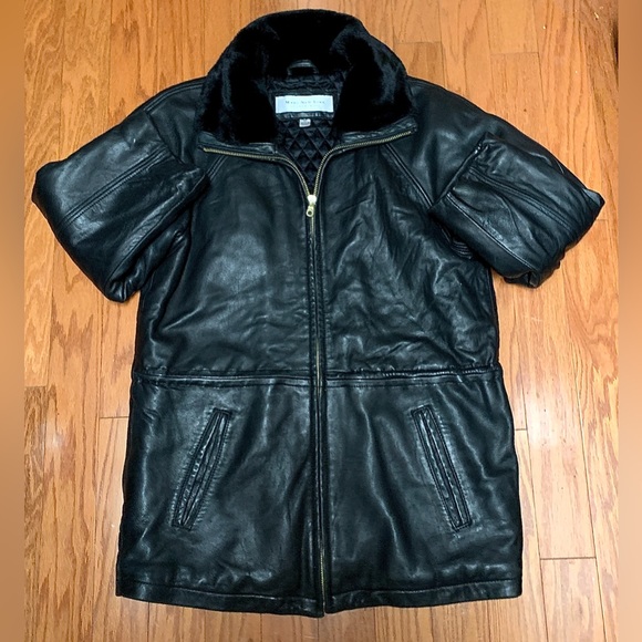 Women’s Medium Andrew Marc New York Leather Quilt Lined Insulated Jacket - Picture 5 of 16